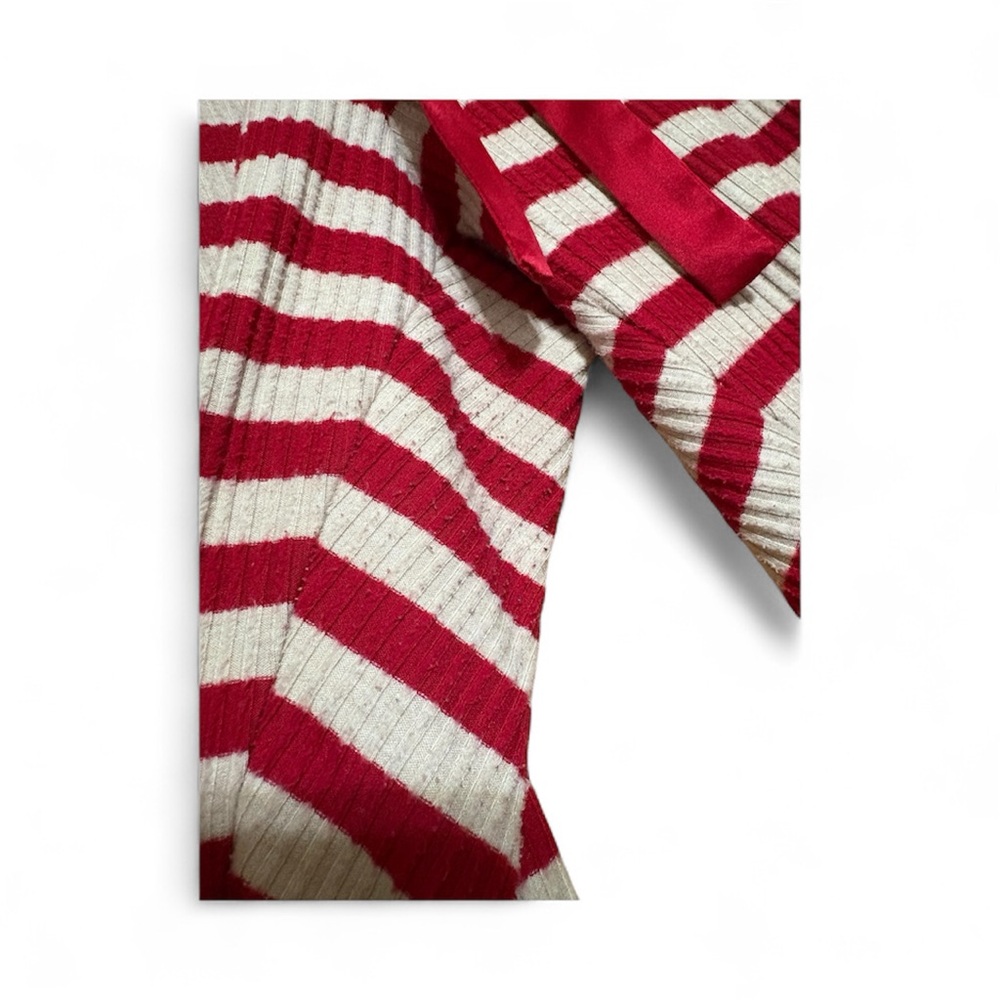 Torrid Sleep Ribbed Lounge Set – Red & Cream Stripes (Top 2, Bottoms & Jacket 3) - Picture 6 of 14